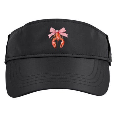 Crawfish Coquette Bow Crawfish Boil Lobster Cajun  Adult Drive Performance Visor