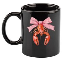 Crawfish Coquette Bow Crawfish Boil Lobster Cajun  11oz C Handle Ceramic Mug