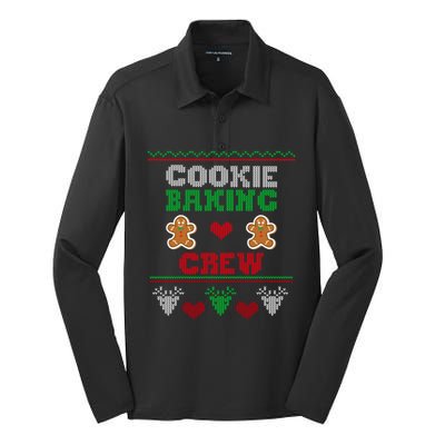 Christmas Cookie Baking Crew Funny Family Baking Cookies Gift Silk Touch Performance Long Sleeve Polo