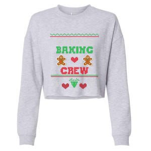 Christmas Cookie Baking Crew Funny Family Baking Cookies Gift Cropped Pullover Crew