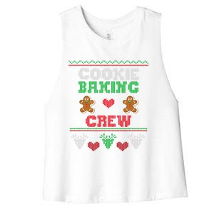 Christmas Cookie Baking Crew Funny Family Baking Cookies Gift Women's Racerback Cropped Tank