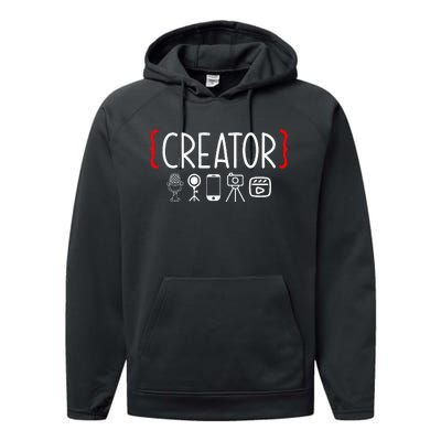 Content Creator Blogger Vlogger Influencer Creator Performance Fleece Hoodie