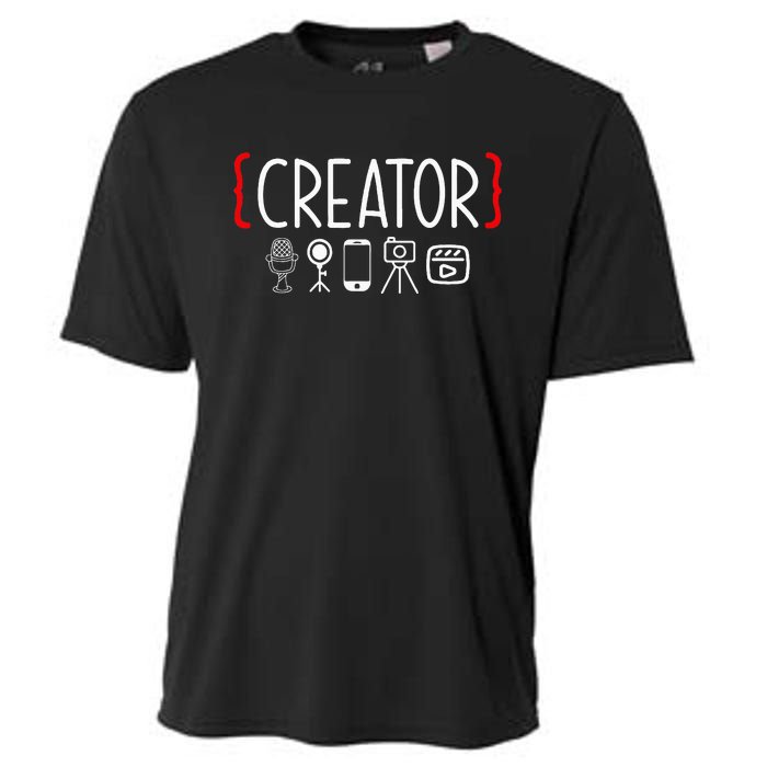 Content Creator Blogger Vlogger Influencer Creator Cooling Performance Crew T-Shirt