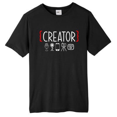 Content Creator Blogger Vlogger Influencer Creator Tall Fusion ChromaSoft Performance T-Shirt