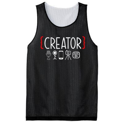 Content Creator Blogger Vlogger Influencer Creator Mesh Reversible Basketball Jersey Tank