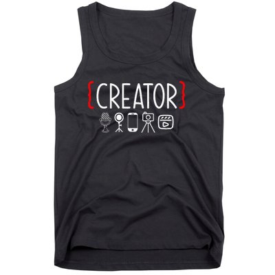 Content Creator Blogger Vlogger Influencer Creator Tank Top