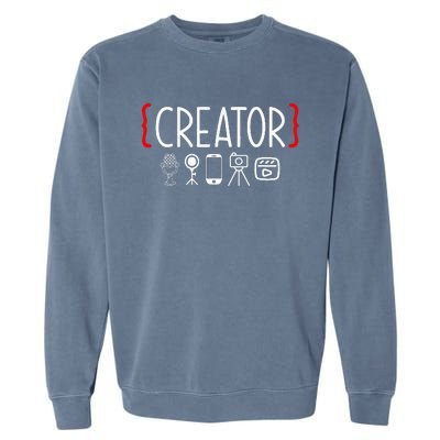 Content Creator Blogger Vlogger Influencer Creator Garment-Dyed Sweatshirt