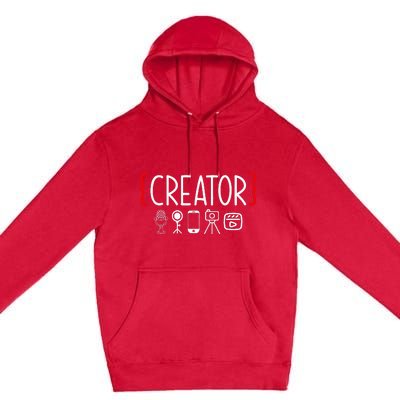 Content Creator Blogger Vlogger Influencer Creator Premium Pullover Hoodie