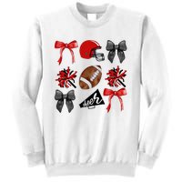 Cheer Coquette Bow American Football Autumn Thanksgiving Sweatshirt