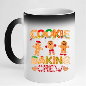 Christmas Cookie Baking Crew Family Baking Team Funny Cookie 11oz Black Color Changing Mug