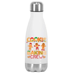 Christmas Cookie Baking Crew Family Baking Team Funny Cookie Stainless Steel Insulated Water Bottle