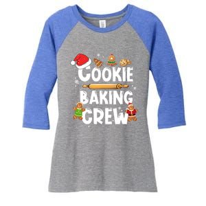 Christmas Cookie Baking Crew Funny Pajamas Family Xmas Funny Gift Great Gift Women's Tri-Blend 3/4-Sleeve Raglan Shirt