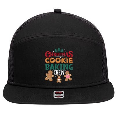 Christmas Cookie Baking Crew Gingerbread Team Santa Family Gift 7 Panel Mesh Trucker Snapback Hat