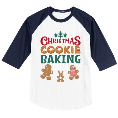 Christmas Cookie Baking Crew Gingerbread Team Santa Family Gift Baseball Sleeve Shirt