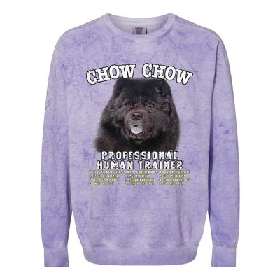 Chow Chow Black Professional Human Trainer Cute Dog Colorblast Crewneck Sweatshirt