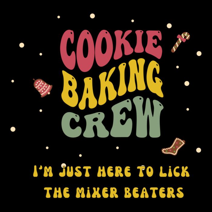 Christmas Cookie Baking Crew Gift Drawstring Bag