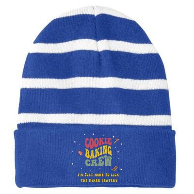 Christmas Cookie Baking Crew Gift Striped Beanie with Solid Band