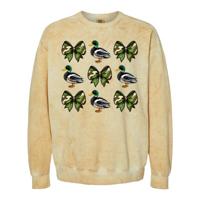 Camo Coquette Bow Duck Hunt Mallard Duck Hunting Colorblast Crewneck Sweatshirt