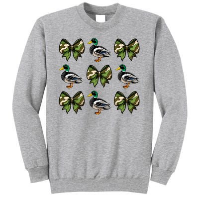 Camo Coquette Bow Duck Hunt Mallard Duck Hunting Tall Sweatshirt