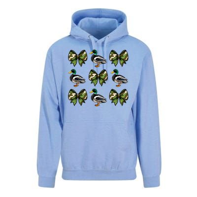 Camo Coquette Bow Duck Hunt Mallard Duck Hunting Unisex Surf Hoodie