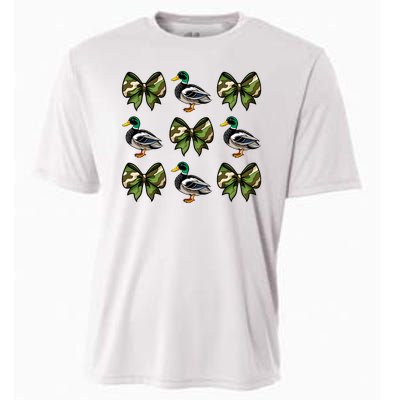 Camo Coquette Bow Duck Hunt Mallard Duck Hunting Cooling Performance Crew T-Shirt