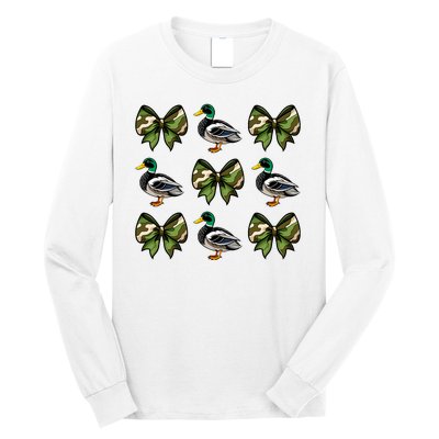 Camo Coquette Bow Duck Hunt Mallard Duck Hunting Long Sleeve Shirt