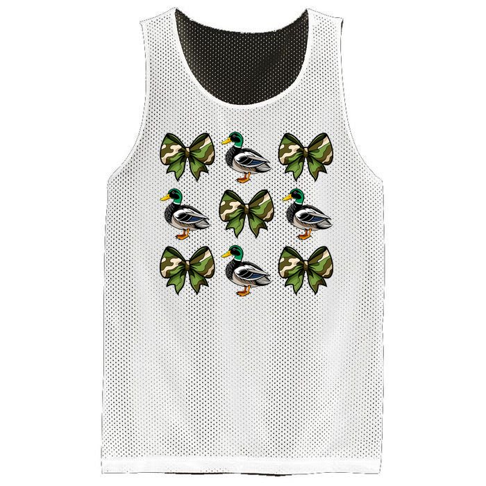 Camo Coquette Bow Duck Hunt Mallard Duck Hunting Mesh Reversible Basketball Jersey Tank