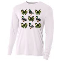 Camo Coquette Bow Duck Hunt Mallard Duck Hunting Cooling Performance Long Sleeve Crew