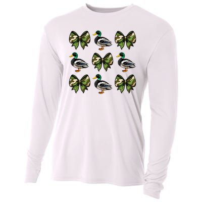 Camo Coquette Bow Duck Hunt Mallard Duck Hunting Cooling Performance Long Sleeve Crew