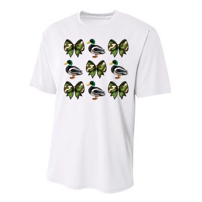 Camo Coquette Bow Duck Hunt Mallard Duck Hunting Performance Sprint T-Shirt