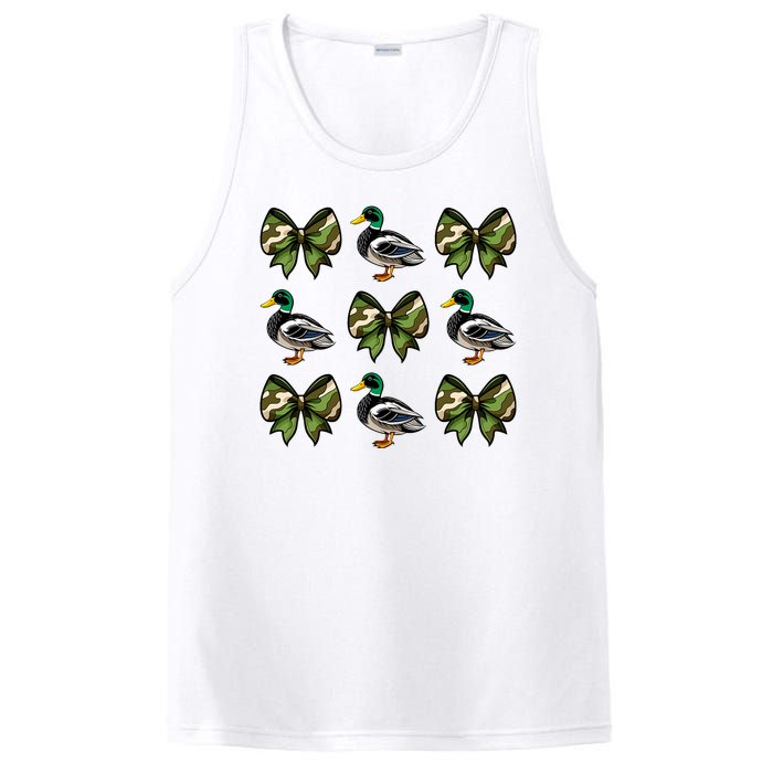 Camo Coquette Bow Duck Hunt Mallard Duck Hunting PosiCharge Competitor Tank