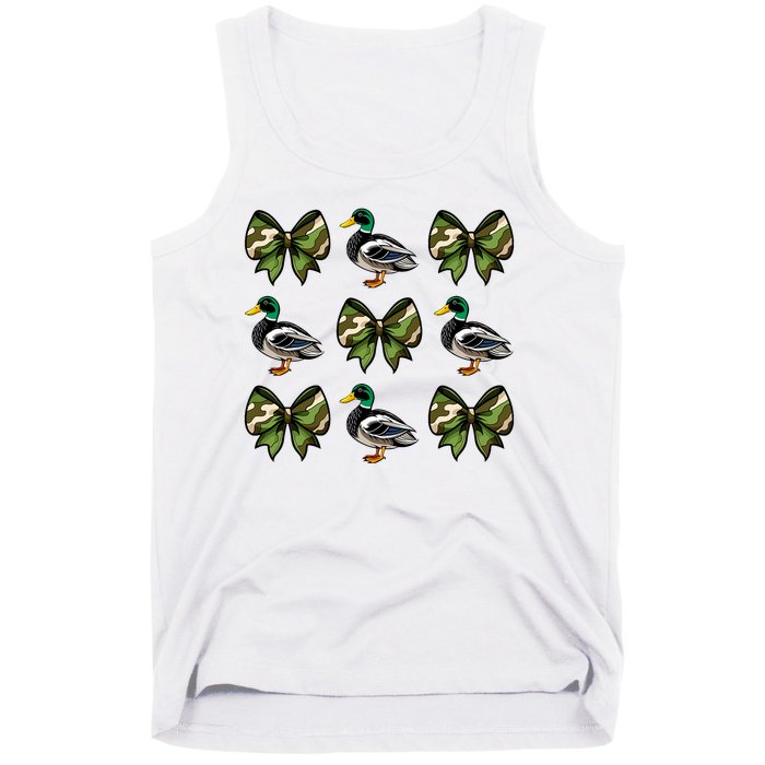 Camo Coquette Bow Duck Hunt Mallard Duck Hunting Tank Top