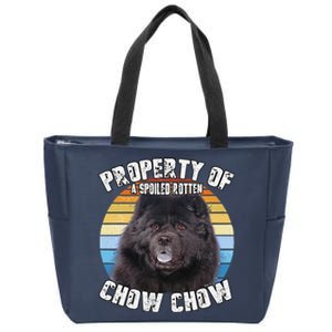 Chow Chow Black Retro Property Of Cute Dog Zip Tote Bag