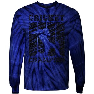 Cricketer Cricketing Bat And Ball Sport Retro Cricket Player Tie-Dye Long Sleeve Shirt