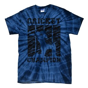 Cricketer Cricketing Bat And Ball Sport Retro Cricket Player Tie-Dye T-Shirt