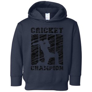 Cricketer Cricketing Bat And Ball Sport Retro Cricket Player Toddler Hoodie