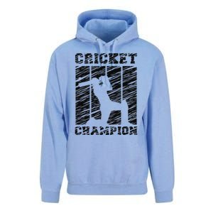 Cricketer Cricketing Bat And Ball Sport Retro Cricket Player Unisex Surf Hoodie