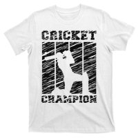 Cricketer Cricketing Bat And Ball Sport Retro Cricket Player T-Shirt