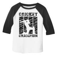 Cricketer Cricketing Bat And Ball Sport Retro Cricket Player Toddler Fine Jersey T-Shirt