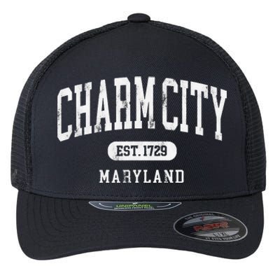 Charm City Baltimore Maryland Est 1729 souvenir Flexfit Unipanel Trucker Cap