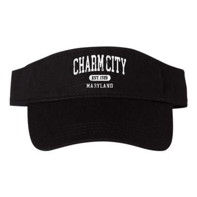 Charm City Baltimore Maryland Est 1729 souvenir Valucap Bio-Washed Visor