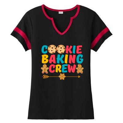 Christmas Cookie Baking Crew Vintage Gingerbread Family Xmas Gift Ladies Halftime Notch Neck Tee