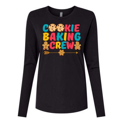 Christmas Cookie Baking Crew Vintage Gingerbread Family Xmas Gift Womens Cotton Relaxed Long Sleeve T-Shirt