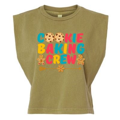 Christmas Cookie Baking Crew Vintage Gingerbread Family Xmas Gift Garment-Dyed Women's Muscle Tee