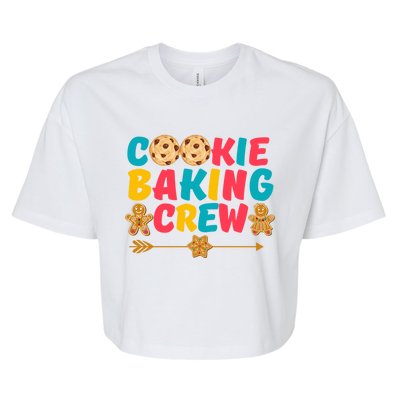 Christmas Cookie Baking Crew Vintage Gingerbread Family Xmas Gift Bella+Canvas Jersey Crop Tee