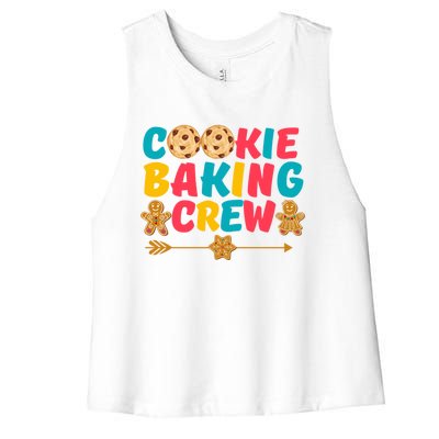 Christmas Cookie Baking Crew Vintage Gingerbread Family Xmas Gift Women's Racerback Cropped Tank