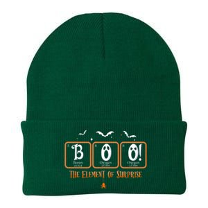 Cute Chemistry Boo The Element Of Surprise Chemist Halloween Knit Cap Winter Beanie