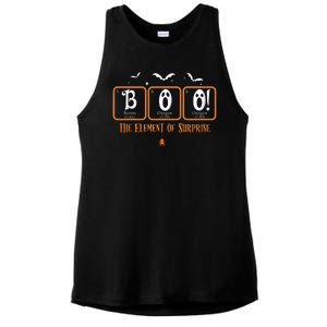 Cute Chemistry Boo The Element Of Surprise Chemist Halloween Ladies PosiCharge Tri-Blend Wicking Tank