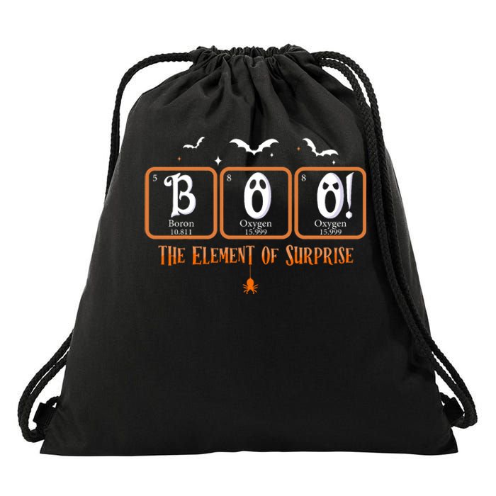 Cute Chemistry Boo The Element Of Surprise Chemist Halloween Drawstring Bag