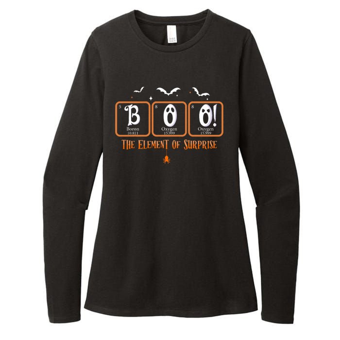 Cute Chemistry Boo The Element Of Surprise Chemist Halloween Womens CVC Long Sleeve Shirt